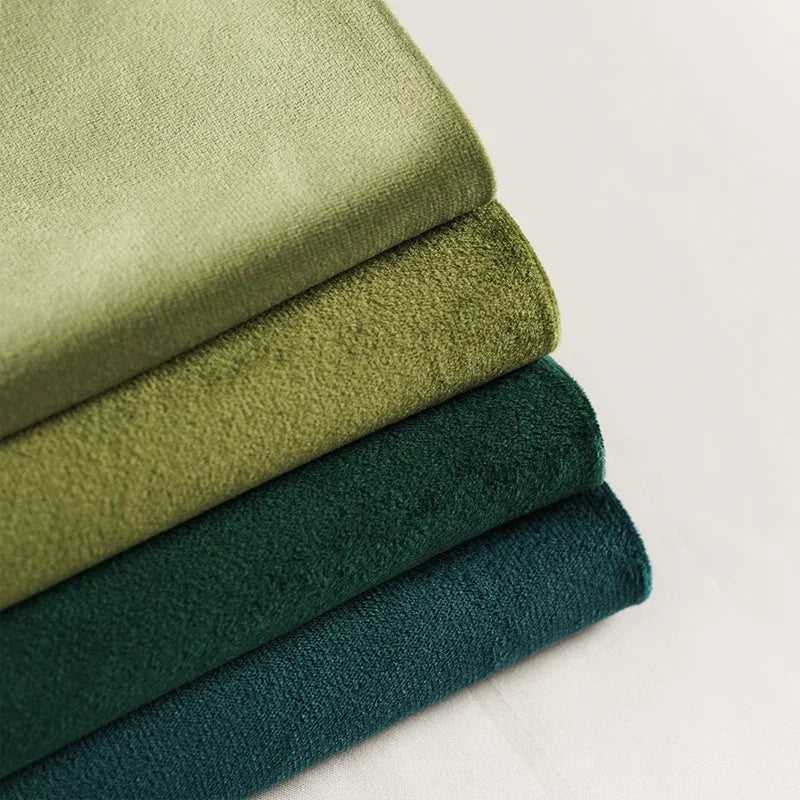 Velvet Fabric By The Meter for Tablecloth Diy Sofa Covers Curtains Sewing Thickened Soft Cloth Plain Black White Winter Textile Pi-Mart