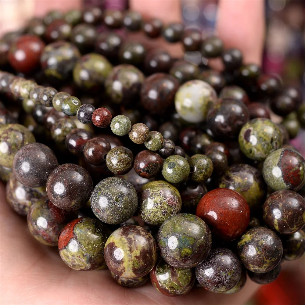 Natural Stone Beads Lava Jaspers Tiger Eye Quartz Agates Round Loose Beads for Jewelry Making DIY Bracelet Accessories 4-12MM Pi-Mart