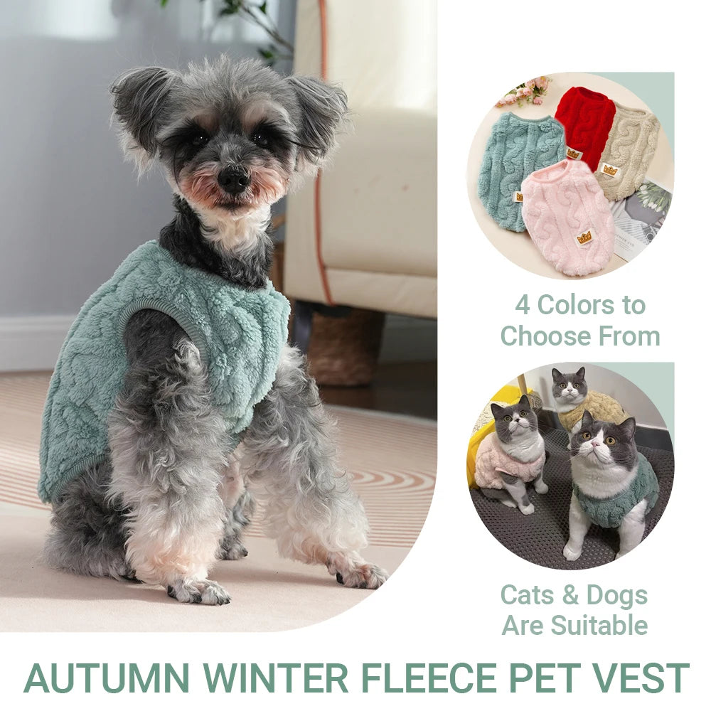 Soft Cozy Cat Clothes Autumn Winter Warm Fleece Sweatshirt for Small Dogs Puppy Kitten Jacket Coat Pet Sphynx Costume Sweater Pi-Mart
