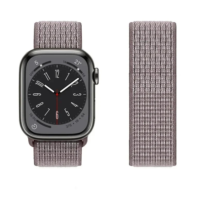 Nylon Sport loop Strap For Apple Watch Band 44mm 42/40mm 45mm  38/41mm pride Bracelet iwatch Ultra2 49mm Series 9 8 se 7 6 5 4 3 LadyShow.Store