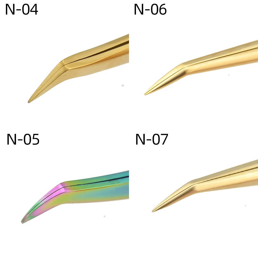 NAGARAKU Eyelash Extension Tweezers Makeup Stainless Steel Eyelash 3D accurate Clip Pi-Mart