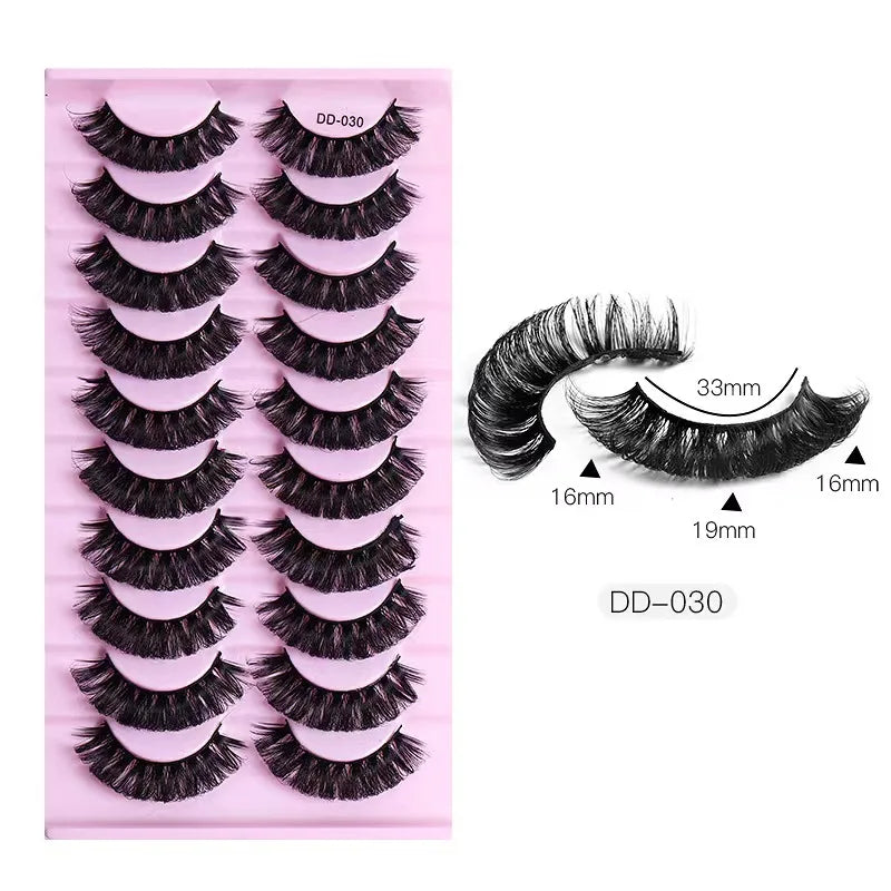 Faux mink eyelashes natural 3d mink lashes makeup volume false eyelashes in bulk cilio H13 E-08 Pi-Mart