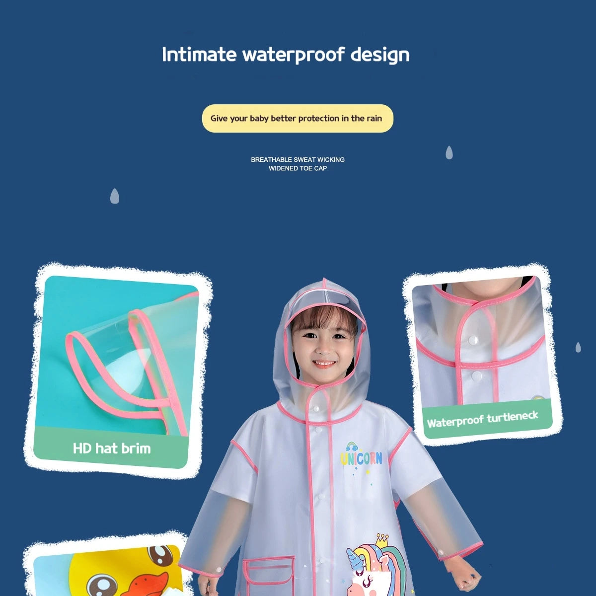 Special Raincoats for School Students Boys And Girls Waterproof Outdoor Rain Jackets  Protective Coats Pi-Mart