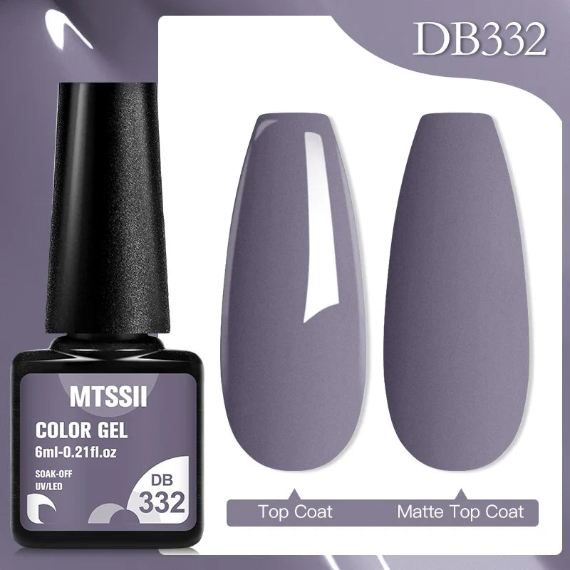 Mtssii 6ML Chocolate Color Gel Nail Polish Brown Semi Permanent UV Gel Autumn Winter Popular Soak Off Nail Art Gel Varnishes Tri Light Beauty