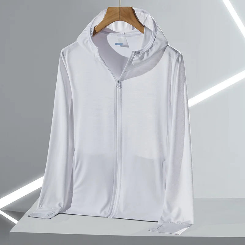 UPF45 UV Sun Protection Clothing Women's Zip Up thin Hoodie Long Sleeve Seatshirt Light Outdoor Fishing Running Hiking Jacket LadyShow.Store