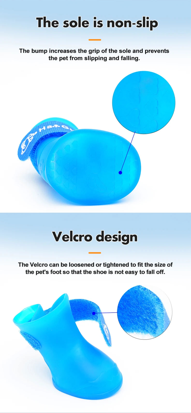 Pet silicone rain shoes anti-dirty non-slip waterproof dog shoes soft bottom footwear small dogs cats teddy Shoes Pi-Mart