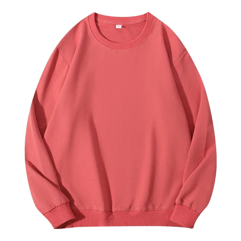 Autumn O-Neck Cotton Women's Sweatshirt Hoodies Basic Loose Casual Women Pullover Solid Sweatshirt Ladies Tops Factory Wholesale LadyShow.Store
