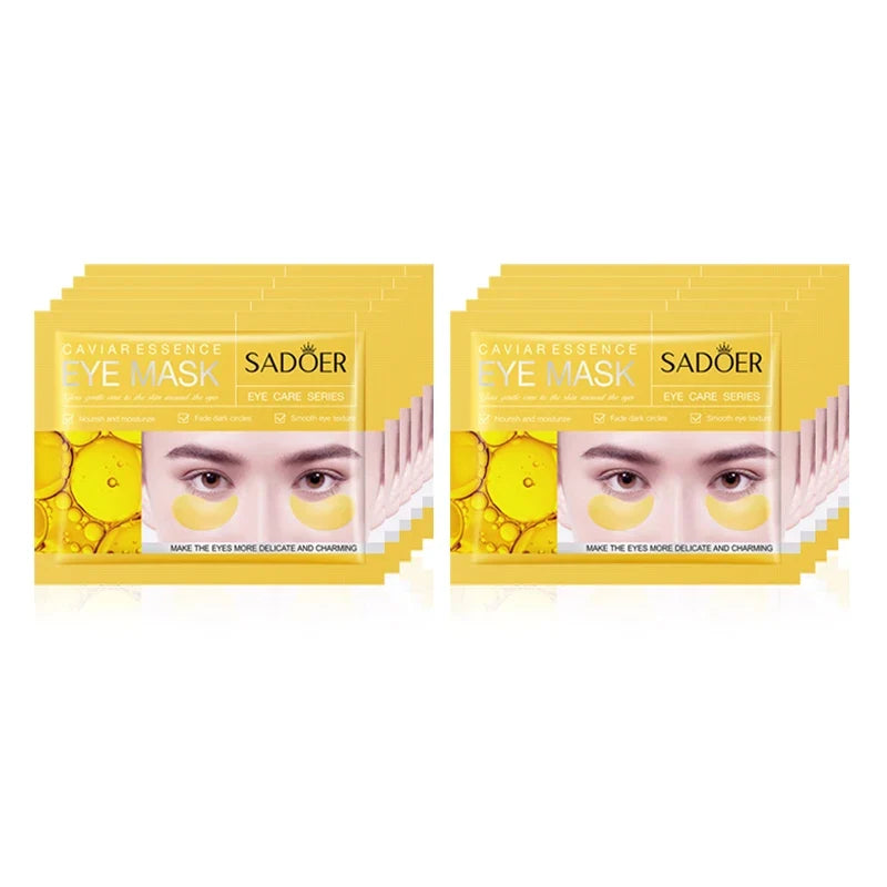 5/10/20 Pairs SADOER Crystal Collagen Eye Mask Anti Dark Circles Removal Eyes Bags Moisturizing Eye Patches for Eyes Skin Care Tri Light Beauty