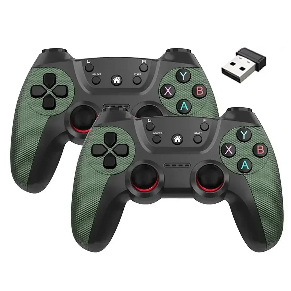 2Pcs Wireless Controller For PC Wireless Game Controller Hand Joystick For Television Computer Androids PC 2.4G Gamepad Remote Pi-Mart