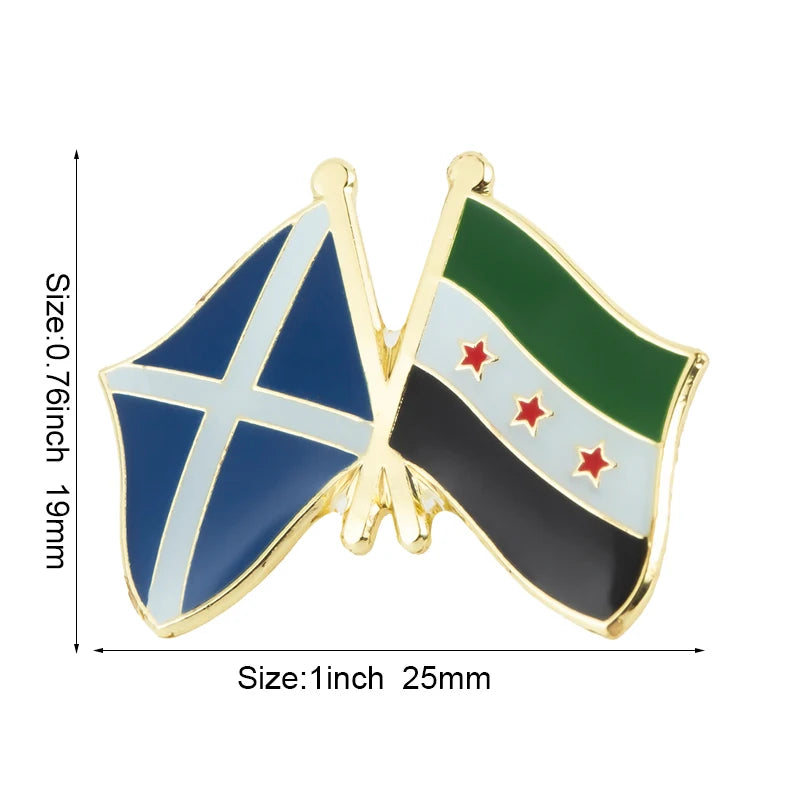 Syria Flag Badge Brooch Natinal Lapel Pins Flag Lapel Pins Country Flag Badge Pi-Mart
