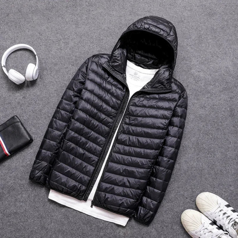 Men's Ultra Light Down Jacket 2024 New Arrivals Spring Winter Feather Ultralight Packable Casual Classic Puffer Coats Men Jacket LadyShow.Store