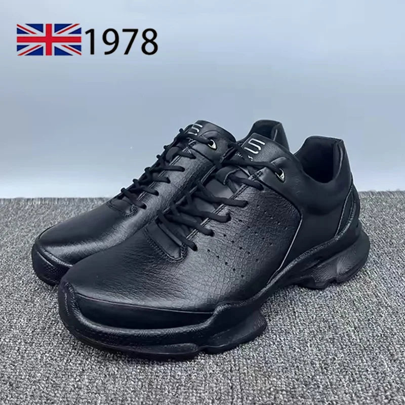 New Mens Casual Shoes Quality Genuine Leather Shoes For Men Lace-up Breathable Fashion Flats Male Black Shoes Pi-Mart