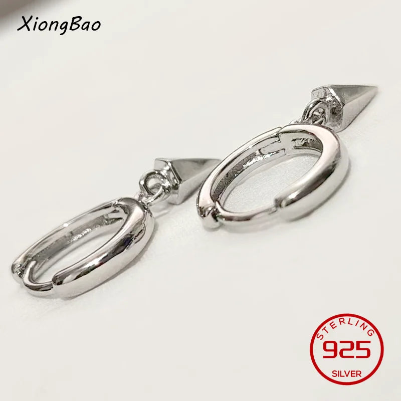 925 Sterling Silver Earrings New Women Elegant Temperament Sterling Anniversary Gift Fashion Jewelry Accessories Geometric Ears Pi-Mart