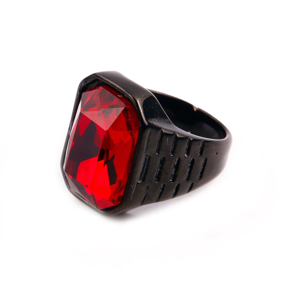 Men's Multi-Color Gemstone Rings For Women Personalized Trendsetter Stainless Steel Jewelry Manufacturer Direct Supplier Pi-Mart