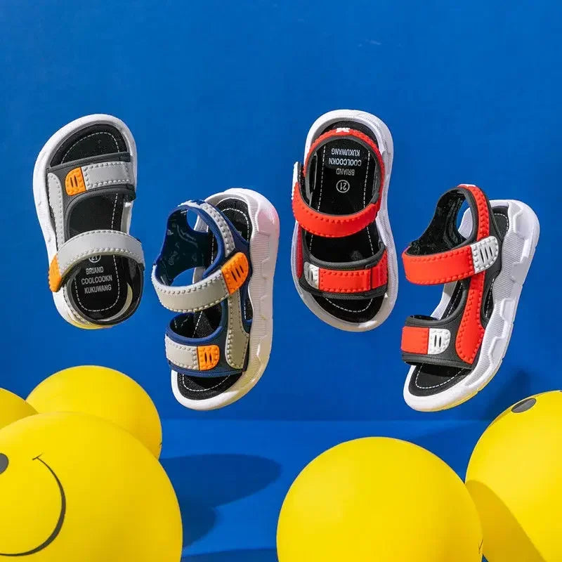 Summer Baby Sandals Solid Color Baby Boy Sandals Soft Sole Anti-slip Boys Girls Sandals Toddler Baby Shoes Beach 2-12 Years LadyShow.Store