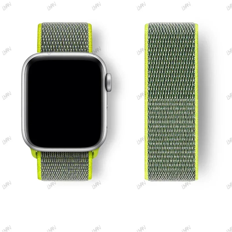 Nylon Sport loop Strap For Apple Watch Band 44mm 42/40mm 45mm  38/41mm pride Bracelet iwatch Ultra2 49mm Series 9 8 se 7 6 5 4 3 LadyShow.Store