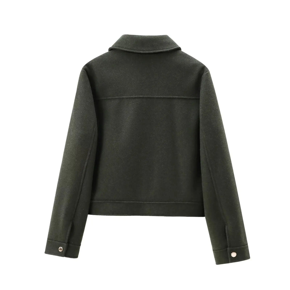 Women's Zipper Jacket Coat New Winter Long Sleeve Pocket Outerwear Coat Short Street Elegant Women's Jacket Pi-Mart