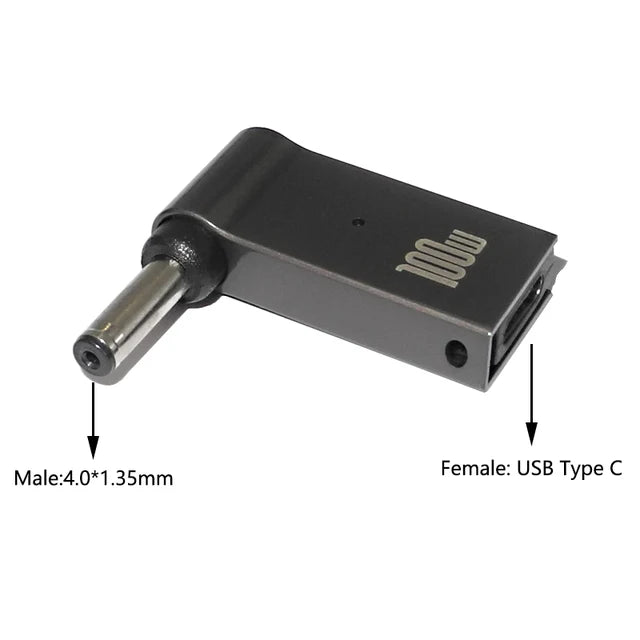 100W USB Type C Fast Charging Adapter Plug Connector Universal USB C Laptop Charger Converter for Dell Asus Hp Acer Lenovo Pi-Mart