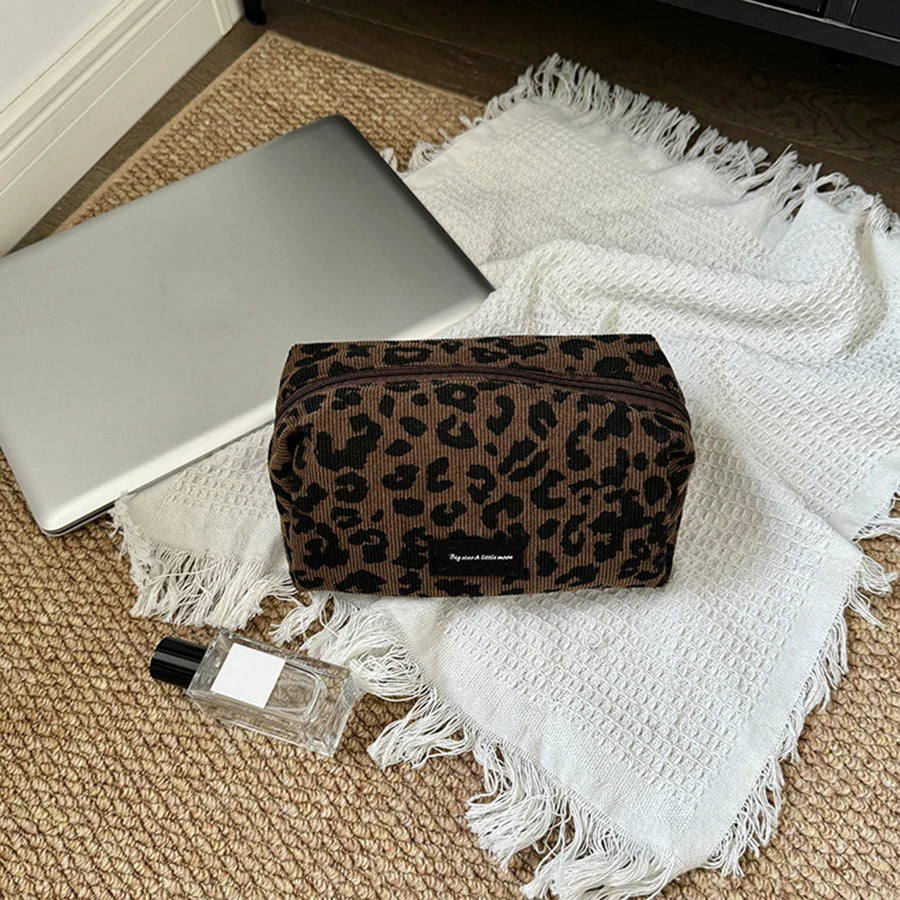 Unique Leopard Print Makeup Bag • Large-Capacity Cosmetic Organizer • Lipstick Storage Pouch Pi-Mart