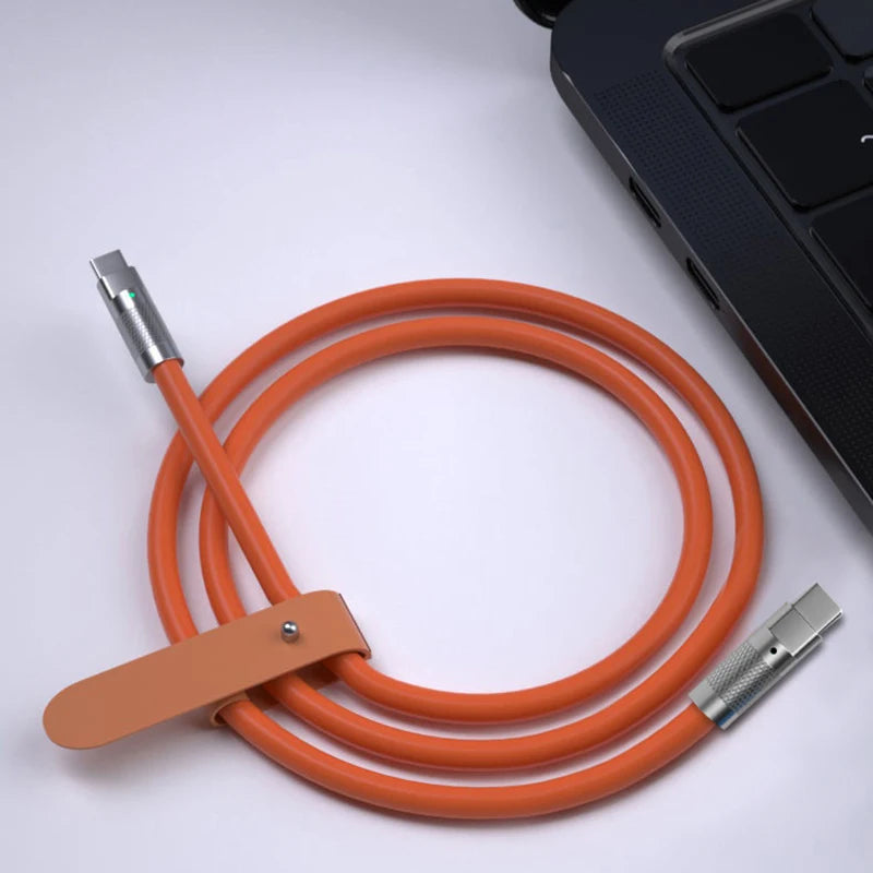 120w 6a Super Fast Charge PD Type C Liquid Silicone Cable Quick Charge 1M 2M Usb Cable Usb C to C Charger Cable Pi-Mart