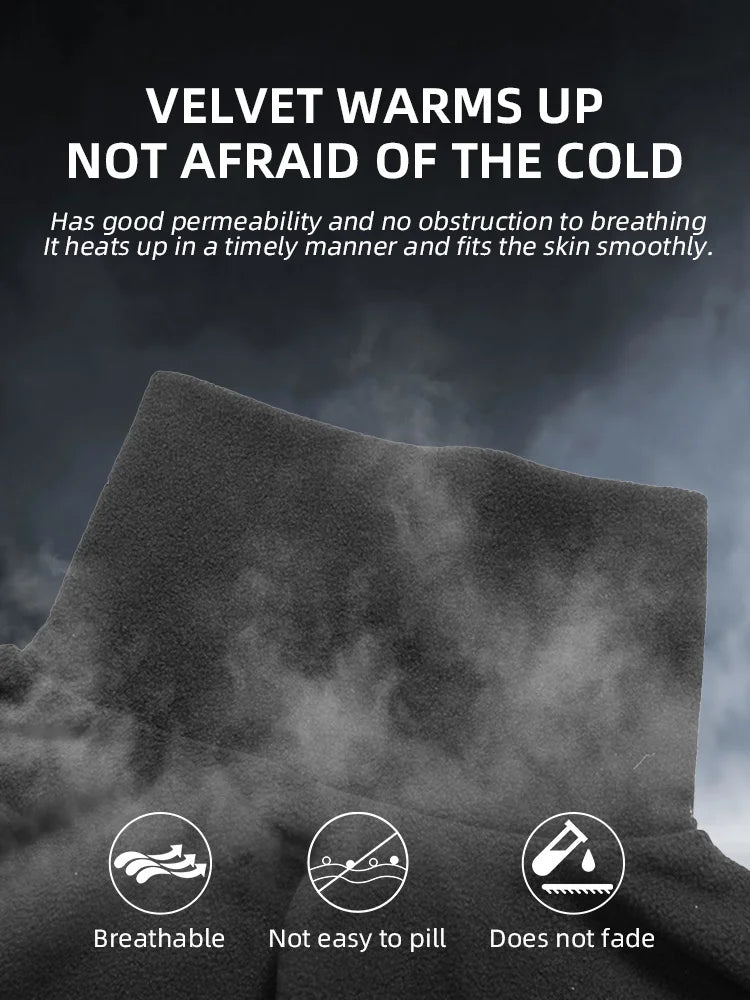 New Winter Motorcycle Mask Fleece Thermal Face Mask Keep Warm Motocross Riding Balaclava Motorbike Windproof Ski Mask Men Women Pi-Mart