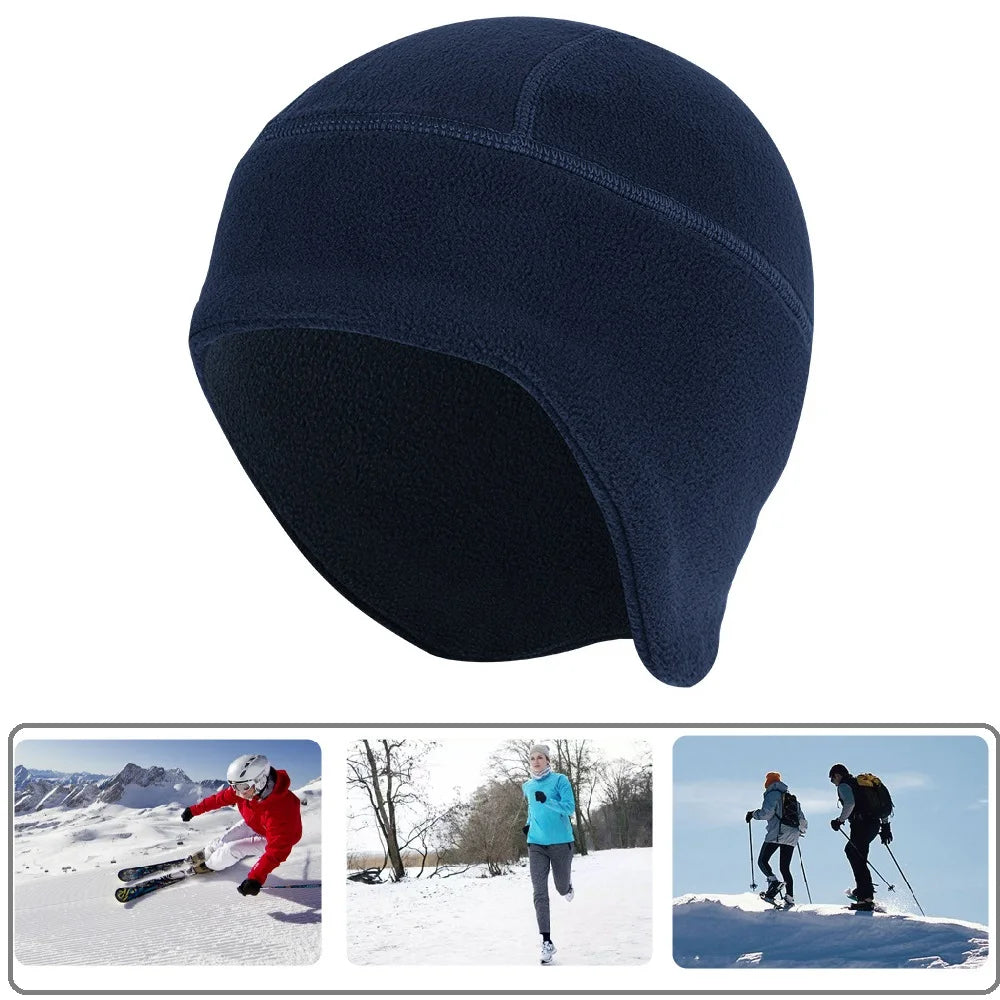 Waterproof Windproof Winter Warm Knit Beanie Fishing Hat Cap, Slouchy Soft Black Headwear Great for Winter Ski Walking Running Pi-Mart