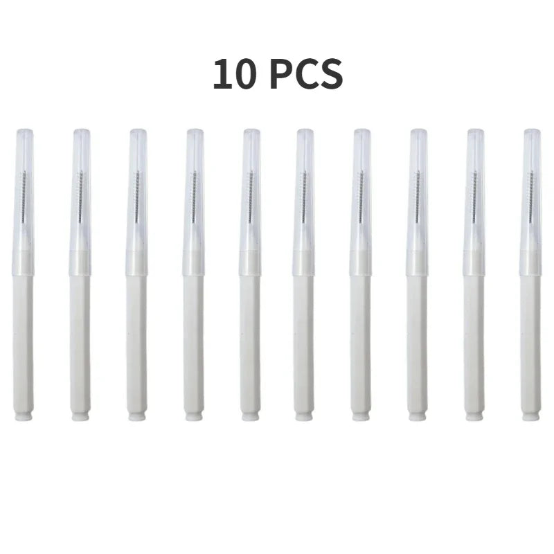 10/50PS Portable Mini Eyebrow Brushes Disposable Eyelash Brow Lifting Brush Applicators Lash Extension Comb Beauty Makeup Tools Tri Light Beauty