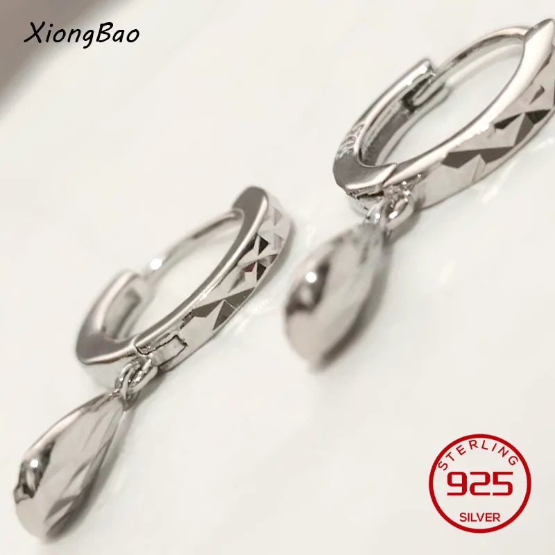 925 Sterling Silver Earrings New Women Elegant Temperament Sterling Anniversary Gift Fashion Jewelry Accessories Geometric Ears Pi-Mart