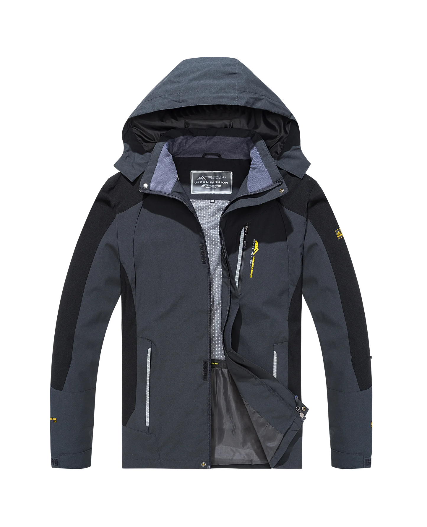 Men's Waterproof Hiking Jacket Large Size Windproof Windbreaker Camping Hunting Running Trekking Fishing Coat Men Outdoor LadyShow.Store