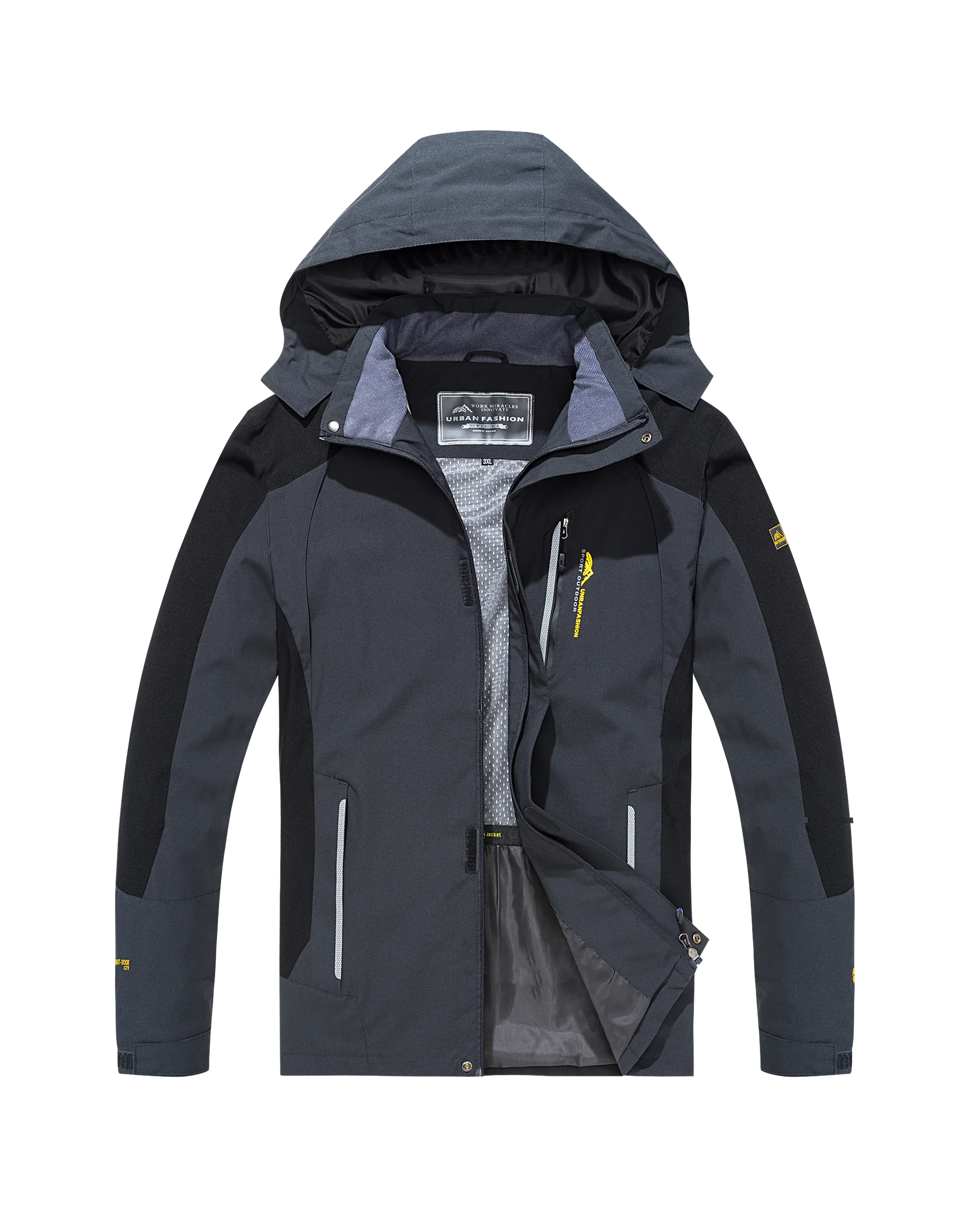 Men's Waterproof Hiking Jacket Large Size Windproof Windbreaker Camping Hunting Running Trekking Fishing Coat Men Outdoor LadyShow.Store