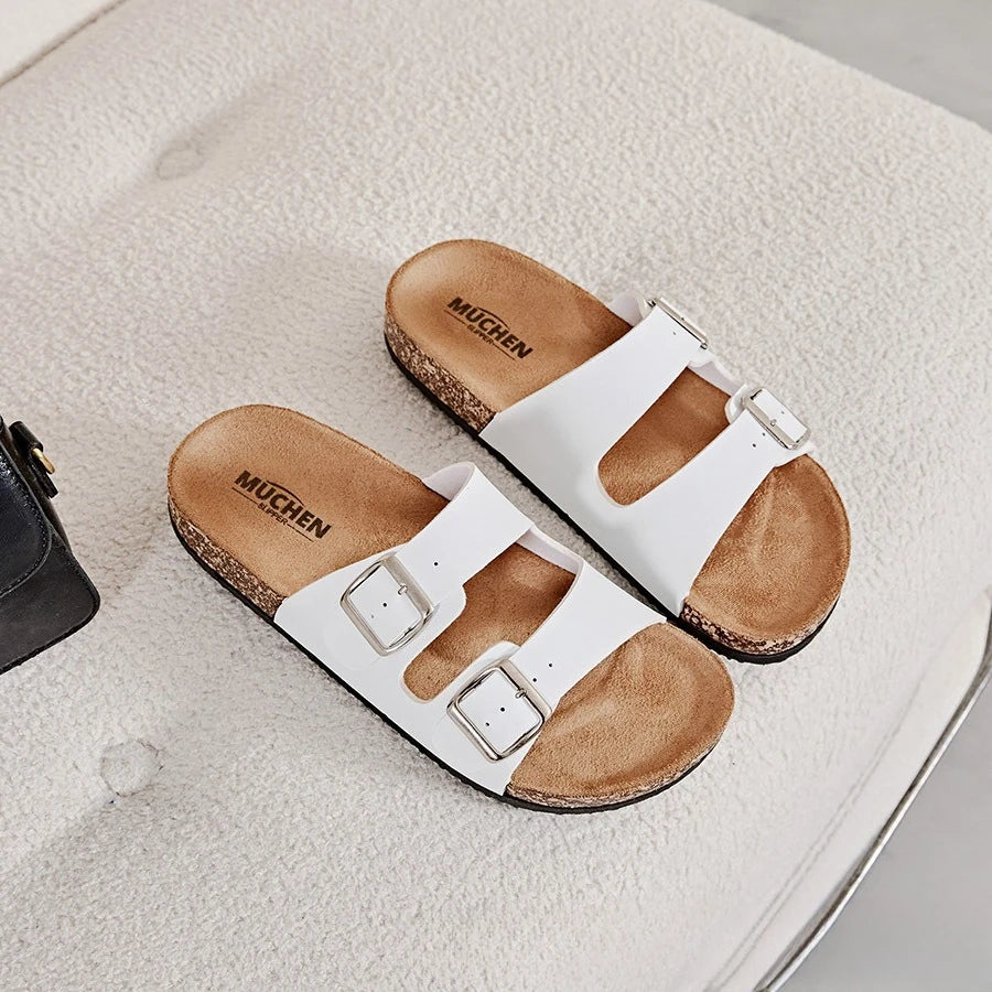 Cork slippers men's summer outerwear new style thick soled wear-resistant Boken shoes fashionable beach sandals 2026 Pi-Mart