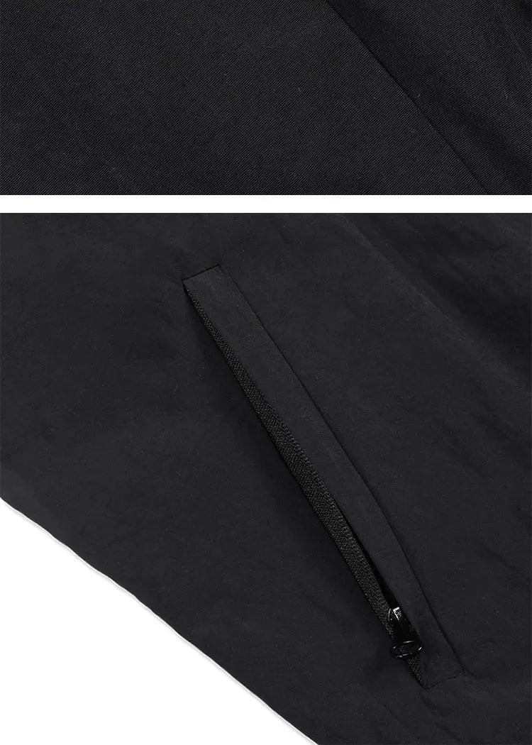 Jinx Team Black Jacket Unisex Windbreaker Sports Coat Men Women Loose Track Activewear Long Sleeve Top Embroidery Y2k Outerwears Pi-Mart
