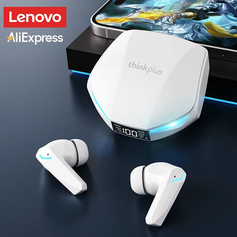 Choice Lenovo XT53 Earphone Wireless Bluetooth 5.4 Headphones Low Latency Gaming Headset Noise Reduction LED Display Earbuds New Pi-Mart