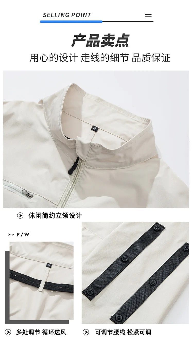 Cooling Air Conditioning Clothes with Fan Outdoor Charging Summer Cooling Welding Labor Overalls Men Pi-Mart