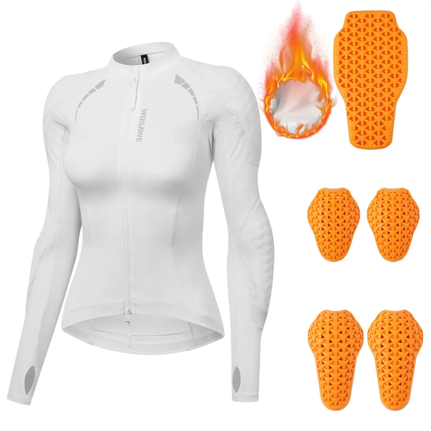 WOSAWE Women Motorcycle Jacket Downhill Motocross Motorbike Reflective Summer Biker Riding Clothing Apparel LadyShow.Store