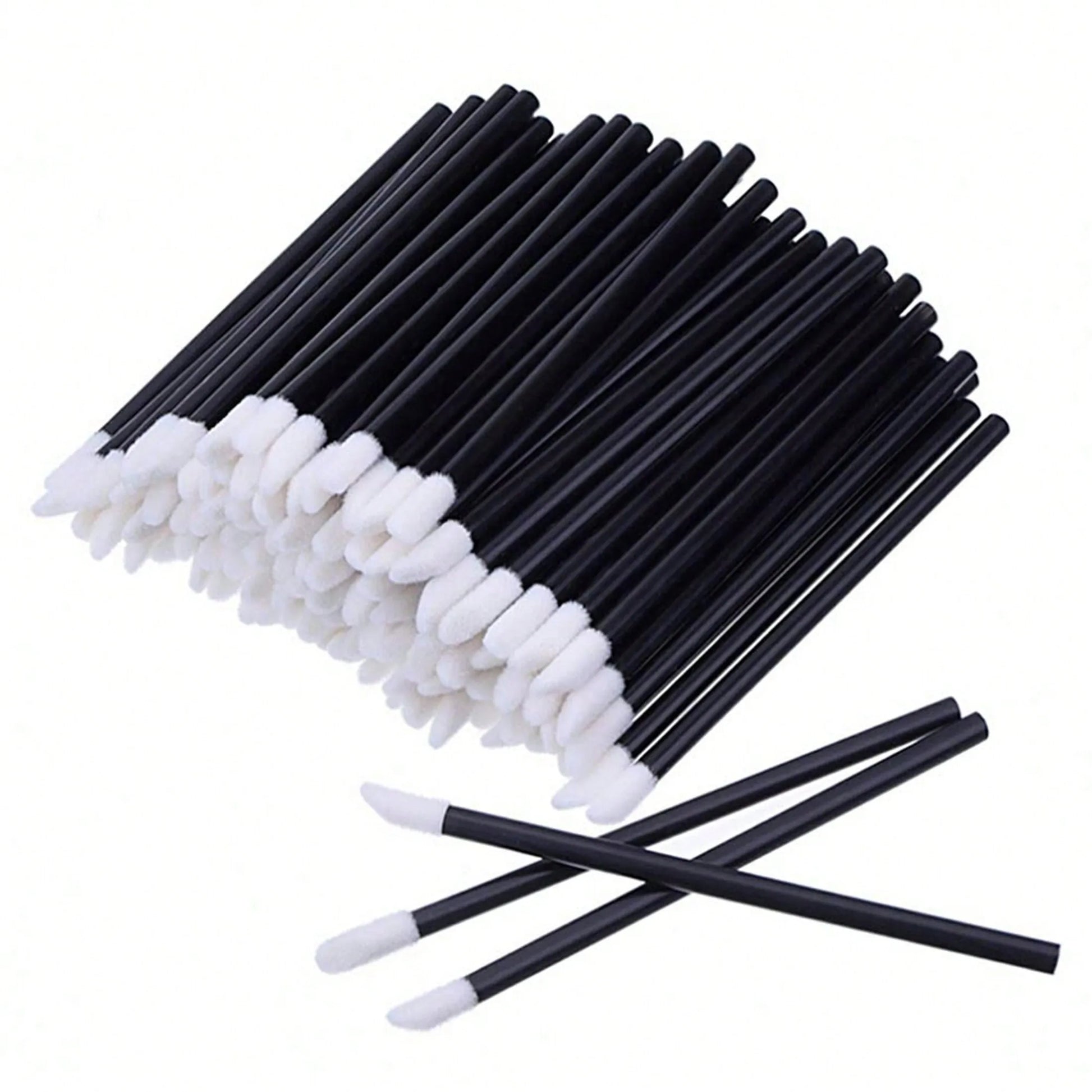 100pcs/Set Disposable Lip Brushes, Makeup Applicator Wands For Lipstick, Lip Gloss, Cosmetic Beauty Tools Kit,Giveaways Pi-Mart