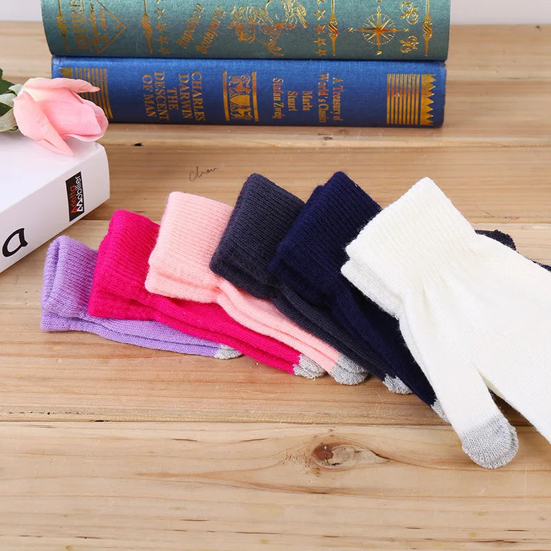 Funny 67 Six Seven Winter Gloves Touch Screen Gloves Fnafs Warm Stretch Knit Mittens Imitation Wool Full Finger Crochet Thicken Pi-Mart