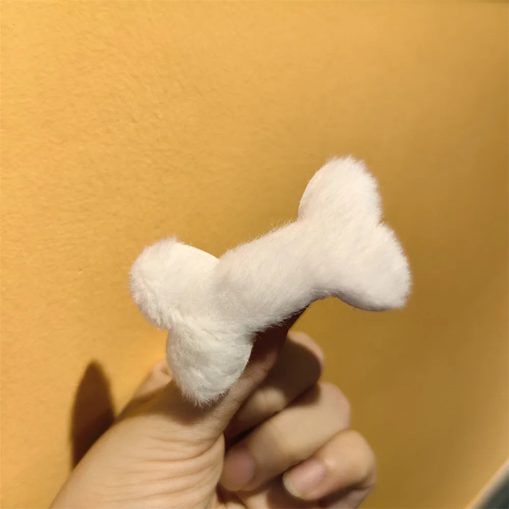 Autumn Winter Plush Star Shoelaces Charms for Sneakers Cute Furry Bone Shoe Decorations Charm DIY Detachable Shoes Accessories Pi-Mart