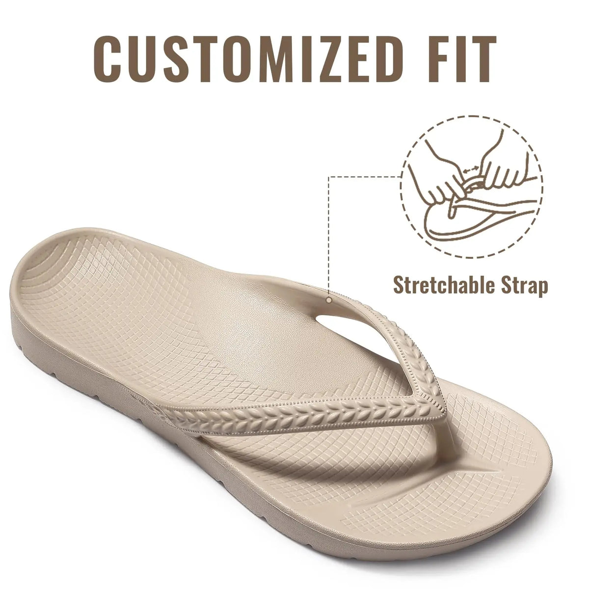 CRACOMIN New Women's Flip Flops Orthopedic Slippers With Arch Support Unisex House Sandals Summer Outdoor Non-slip Beach Slides Pi-Mart
