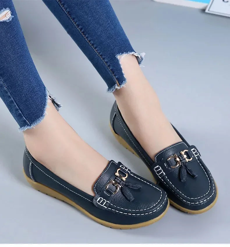 Women Shoes Slip On Loafers For Ballet Flats Women Moccasins Casual Sneakers Zapatos Mujer Flat Shoes For Women Casual Shoes Pi-Mart