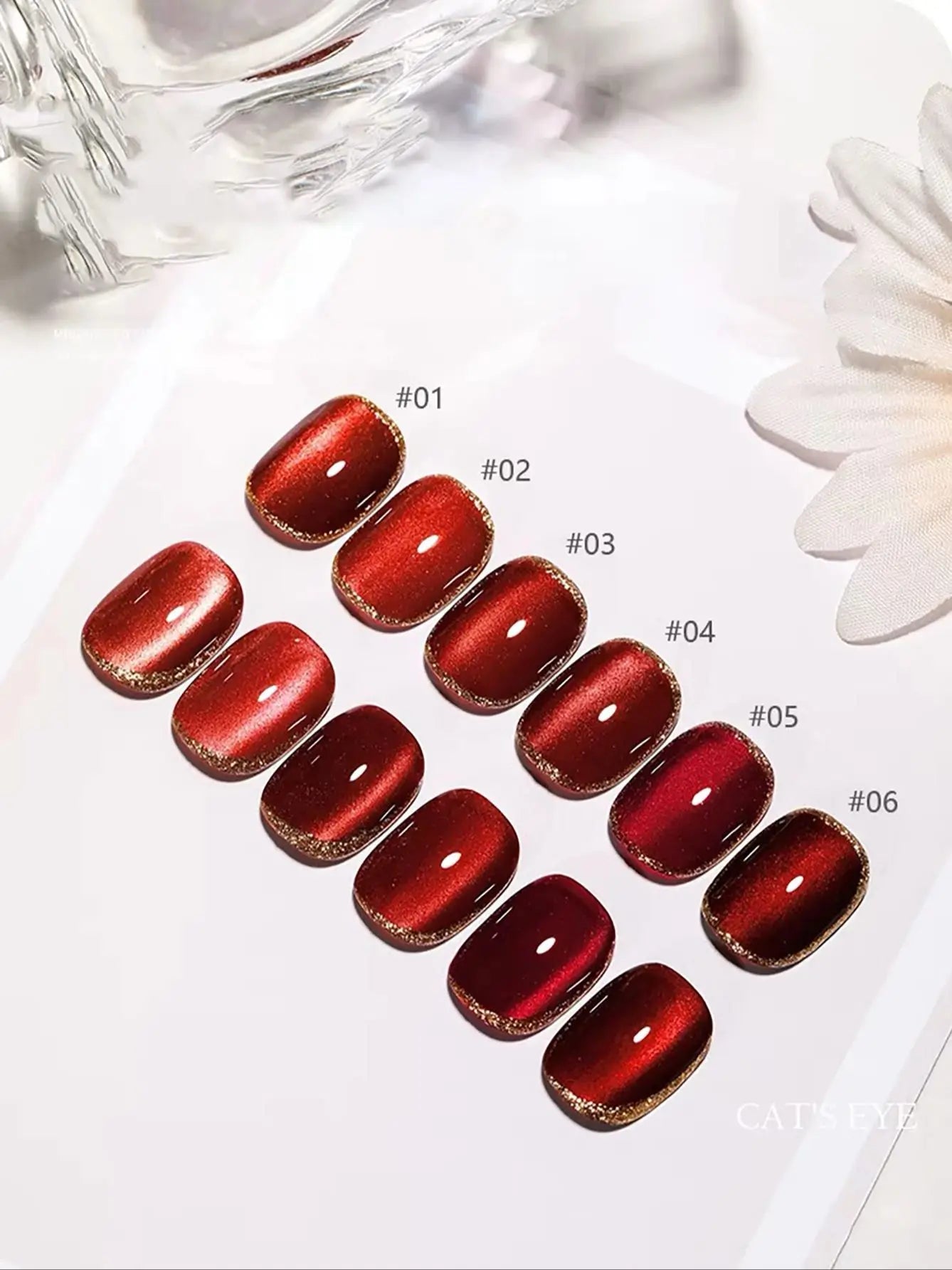 WS Black Glass Cat Magnetic Gel Nail Polish Punk Style Nail Art Manicure Varnis Semi Permanent Gel for Winter Nail Supplies Tri Light Beauty