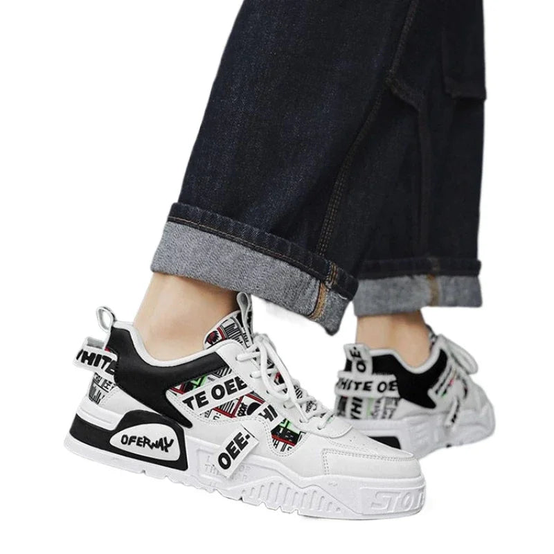 Casual Fashion Leather Sneakers New Skateboard Mens Shoes Outdoor Running Sports shoes Hiking Tennis Platform Luxury footwear Pi-Mart