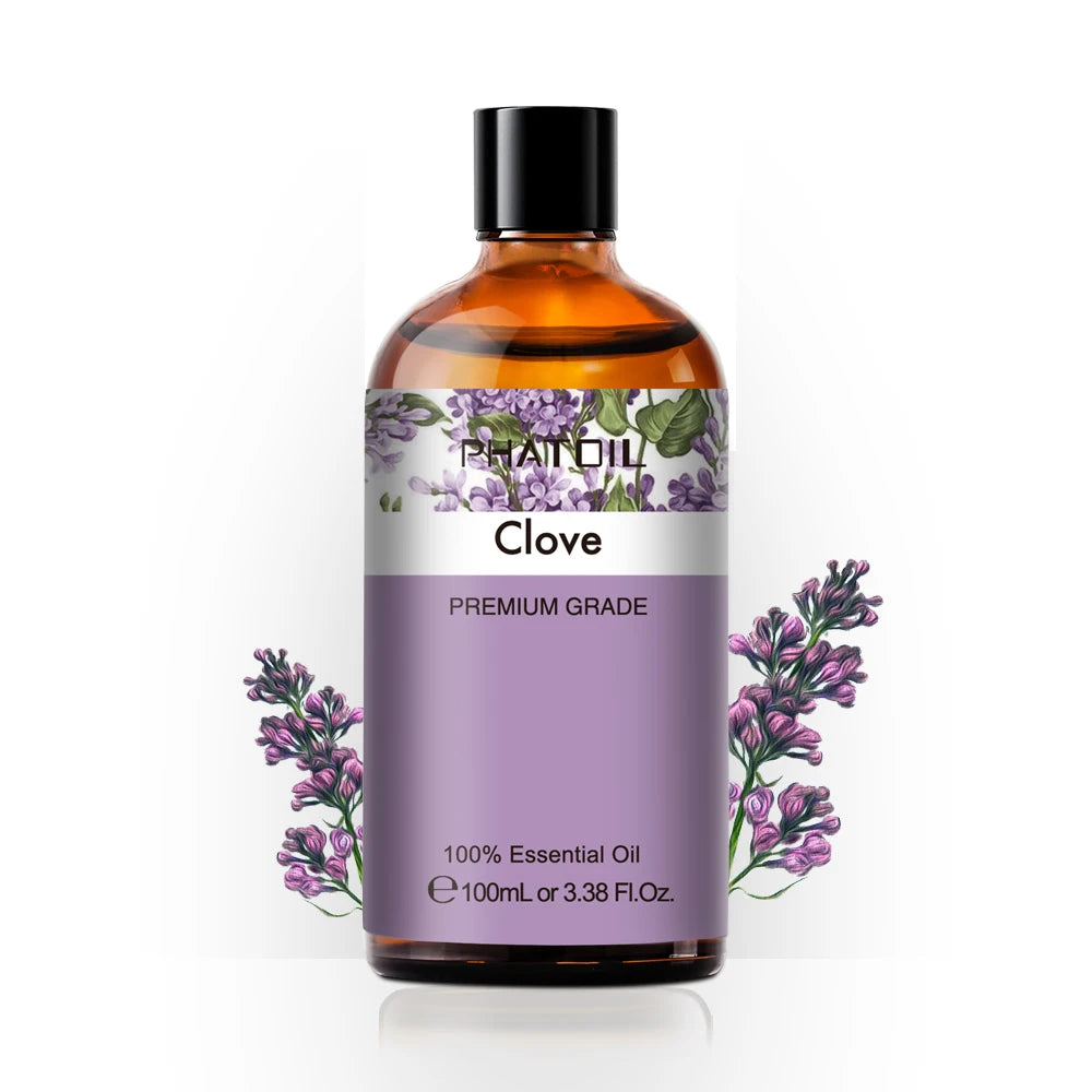 100ML Pure Natural Essential Oils Diffuser for Skin Care Rose Orange Lemon Lavender Rose Geranium Chamomile Avocado Aroma Oil Pi-Mart