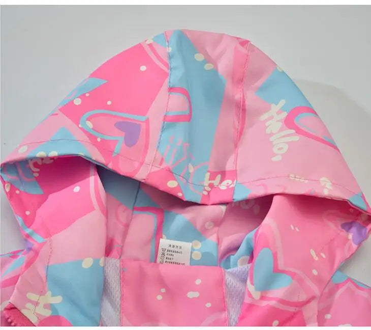 Korean Fashion Jacket For Girls Teenager Casual Gradient Hooded Coat Boys Blazer Spring Autumn Windproof Sweet Coats Windbreaker Pi-Mart