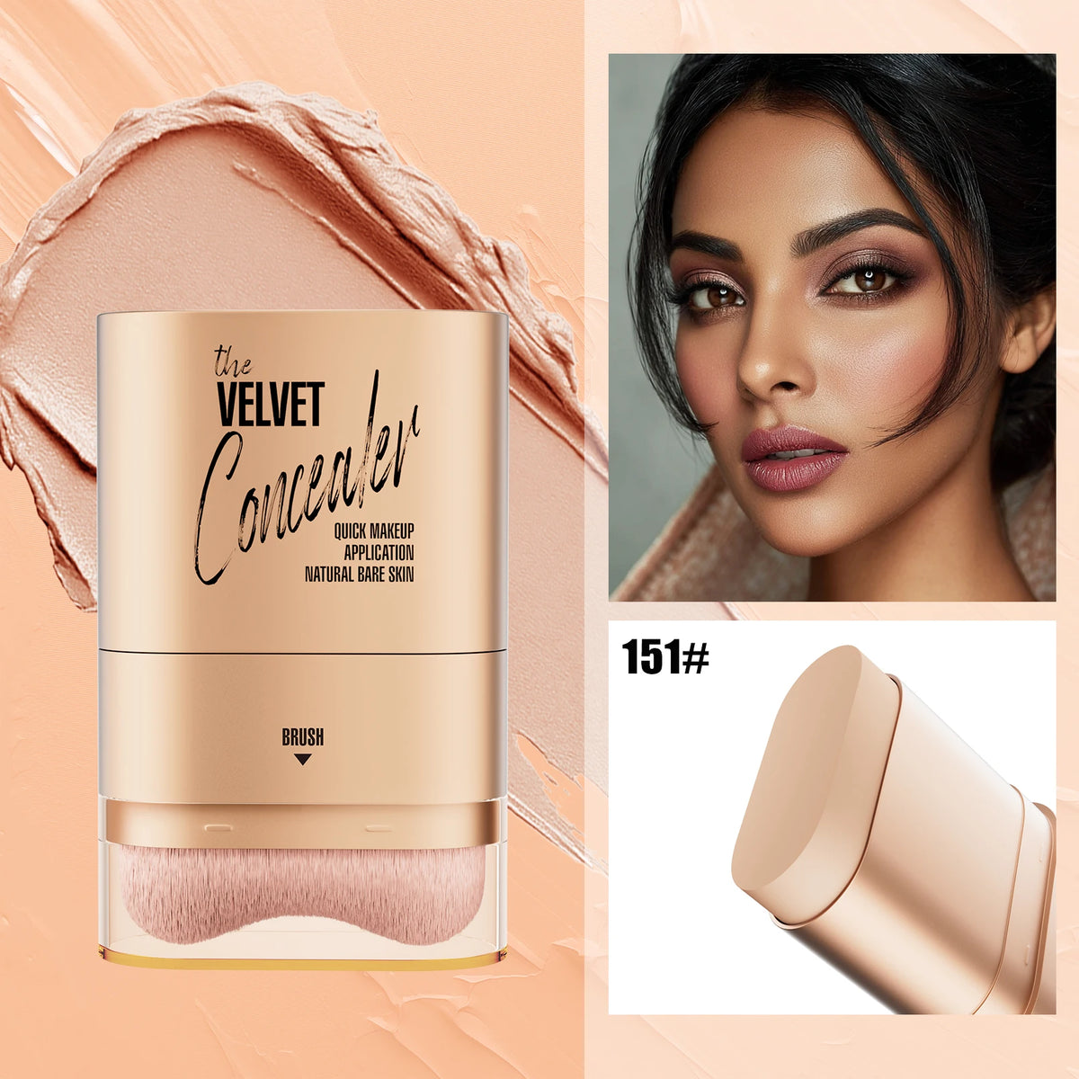 Face Foundation Contour Stick Long-wear Lightweight Brighten Stick Face Concealer Blemish Contouring Beauty Makeup Pi-Mart