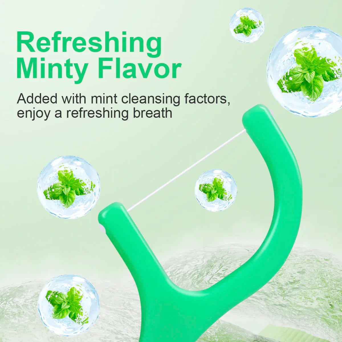 Mint dental floss stick - home portable disposable care dental floss stick - oral care - deep cleaning - interdental cleaning pr Tri Light Beauty