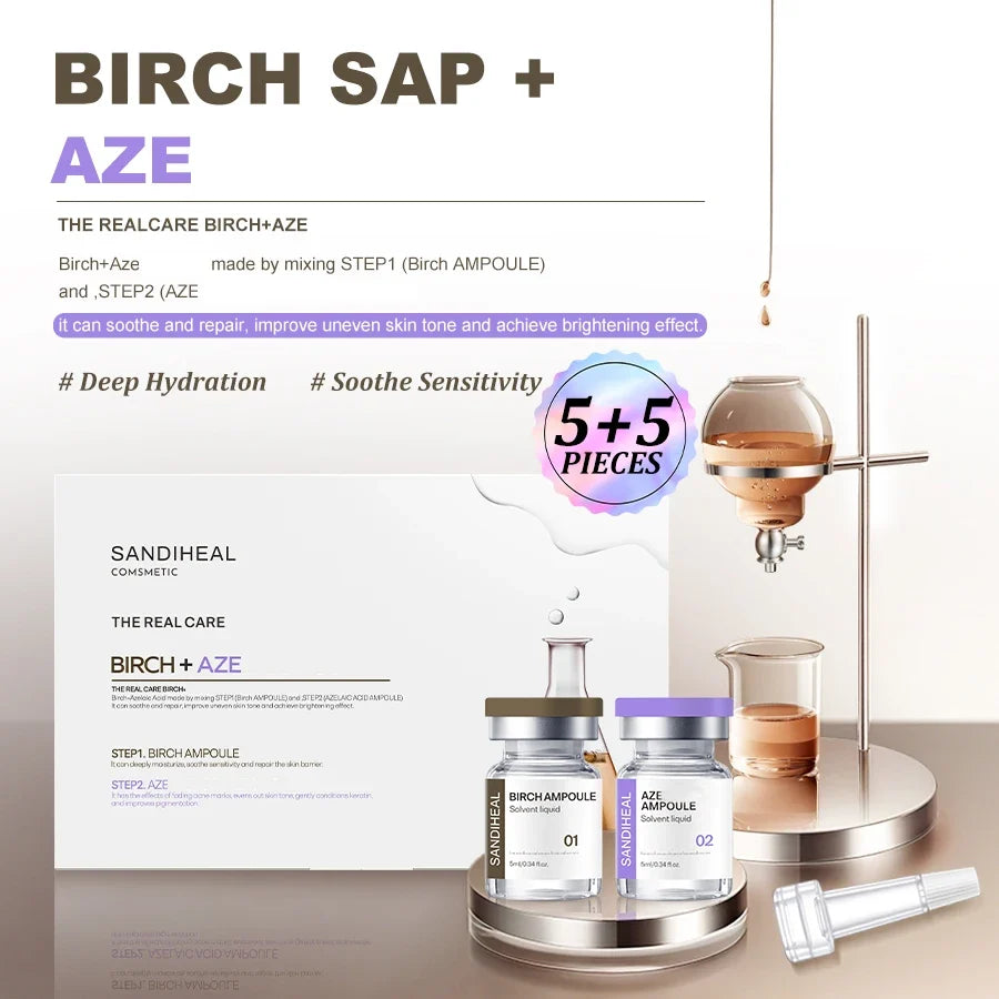 10Vials Copper Peptide Hyaluronic Acid Serum CICA B5 Facial Essence Hydration Korean Skin Care Original Sanendi Beauty Products Tri Light Beauty