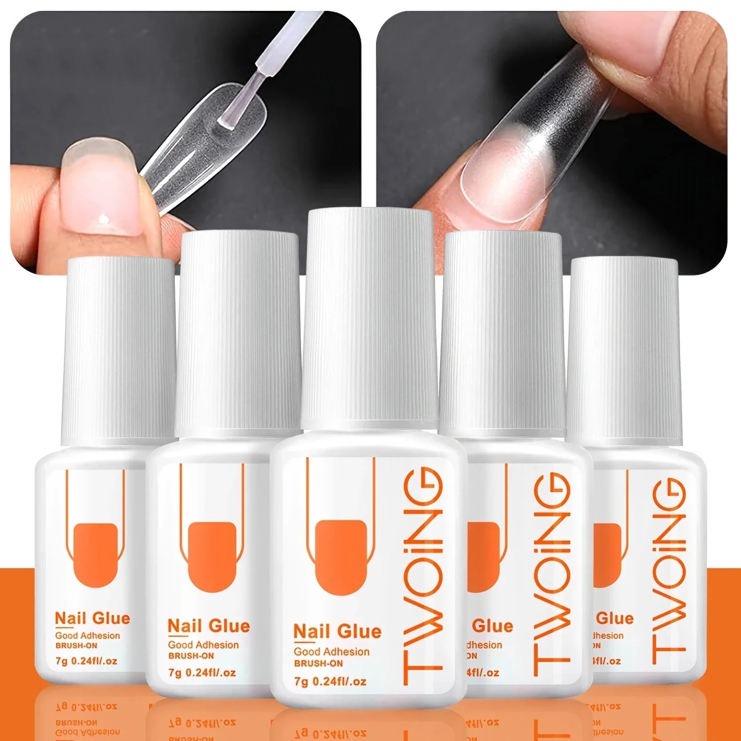 5pcs/2pcs 7g Super Strong Nail Glue For False Nail Tips, Acrylic Nails,Press OnNails,Fake Nails Art Decoration Lasting Adhesion Tri Light Beauty