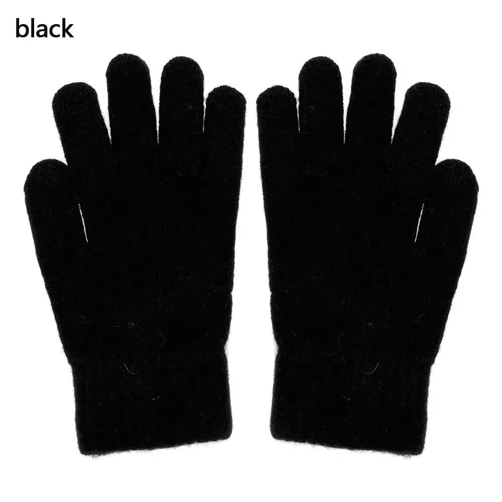 Fashion Elastic Outdoor Warm Thick Winter Gloves Mittens Full Finger Gloves Pi-Mart