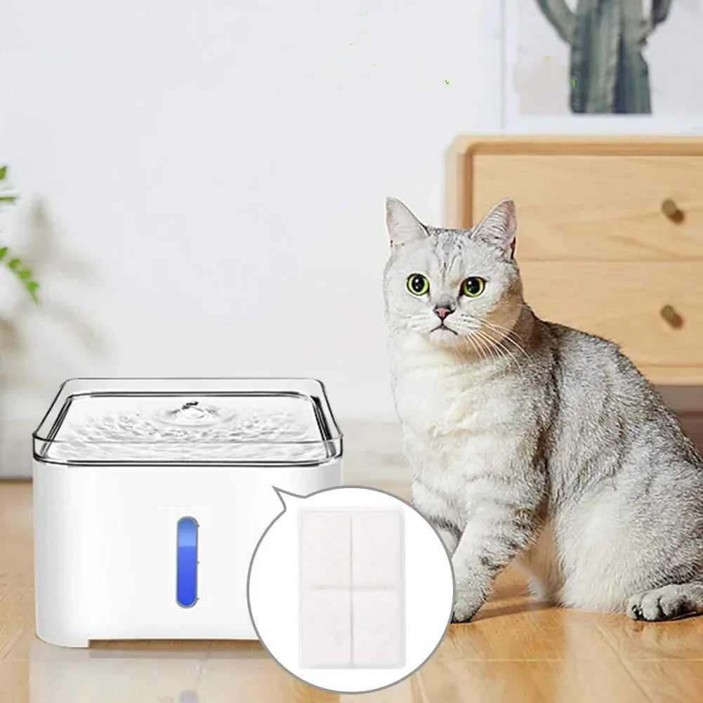 Cat Water Fountain Filter Pet Water Fountain Replacement Filters with Coconut Activated Carbon Suitable for 2L Water Dispenser Pi-Mart